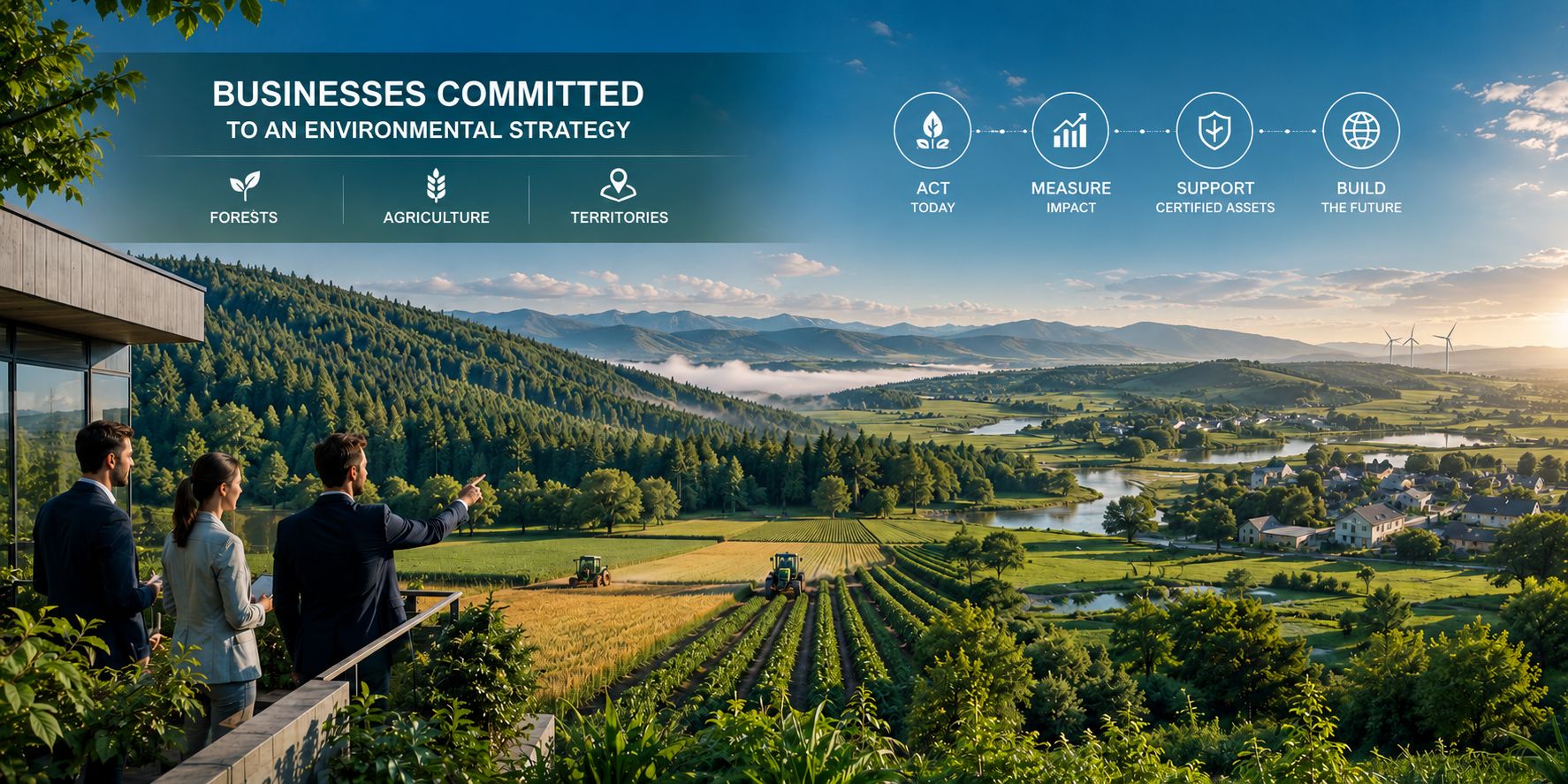Business supporting an environmental strategy involving forests, agriculture and territories