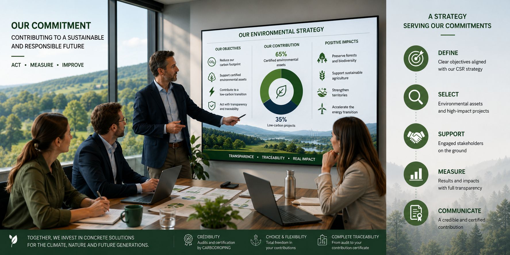 Illustration of a business environmental strategy